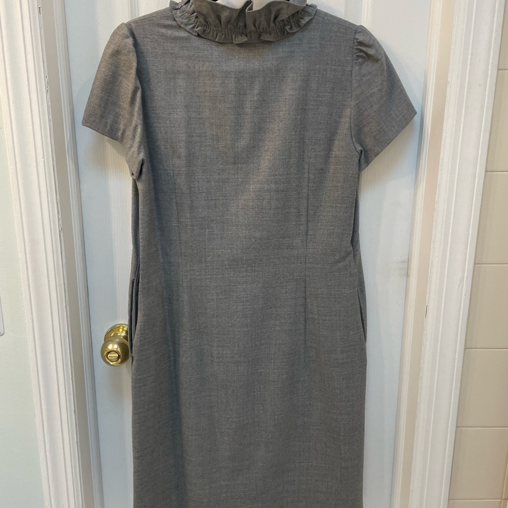J. Crew Factory ruffle neck sheath dress w/pockets - size 6 - Picture 2 of 6